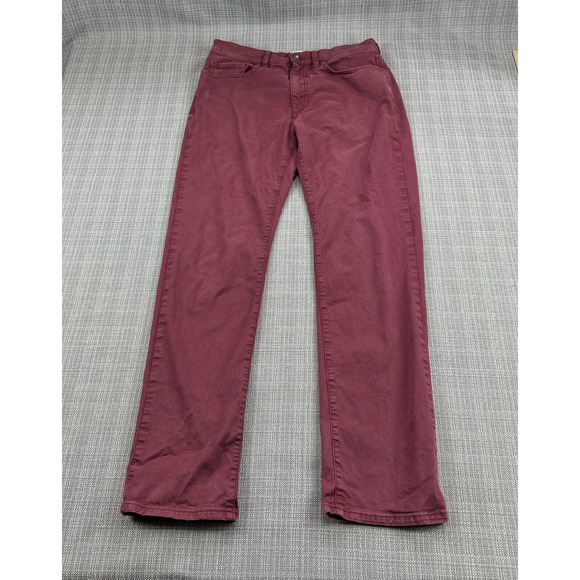 Flint and Tinder Other - Flint and Tinder Pants Mens 31x32 Straight Fit Burgundy Chino Huckberry Stretch